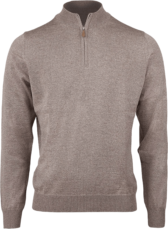 Merino Half Zip, från Stenströms, i färgen Brown.