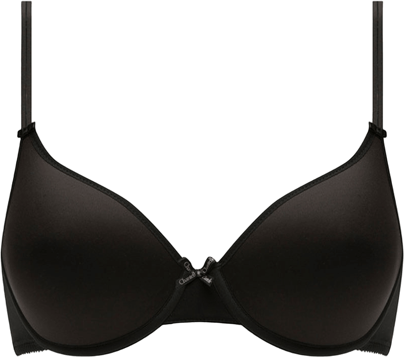 Basic Invisible 3/4 Memory Foam T-Shirt bra, från Chantelle, i färgen Black.