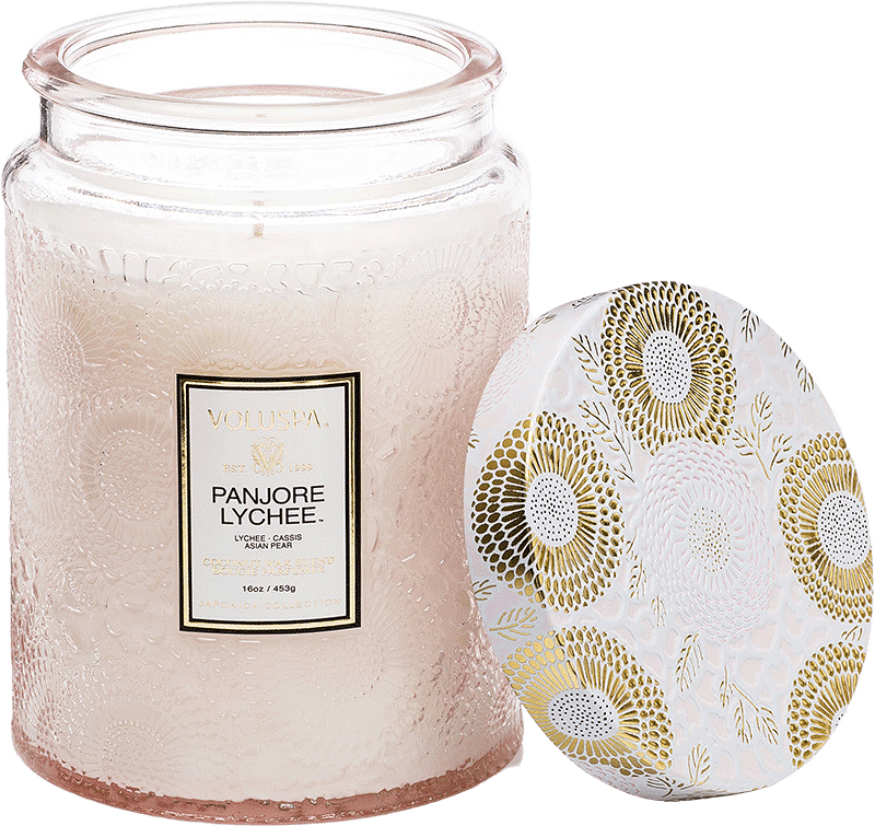 Panjore Lychee Large Glass Jar Candle, från Voluspa.