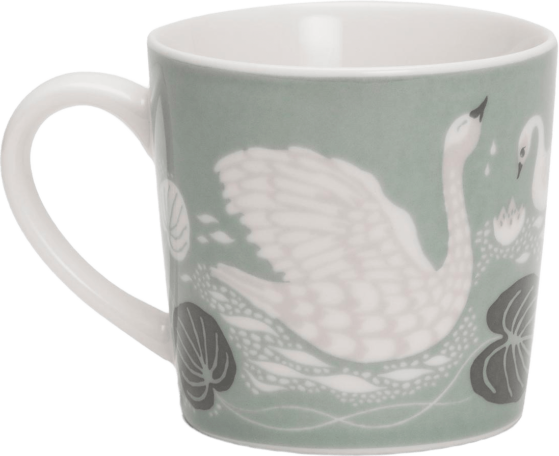 Porslinsmugg Liten Pond, från Littlephant, i färgen pudrig aqua.