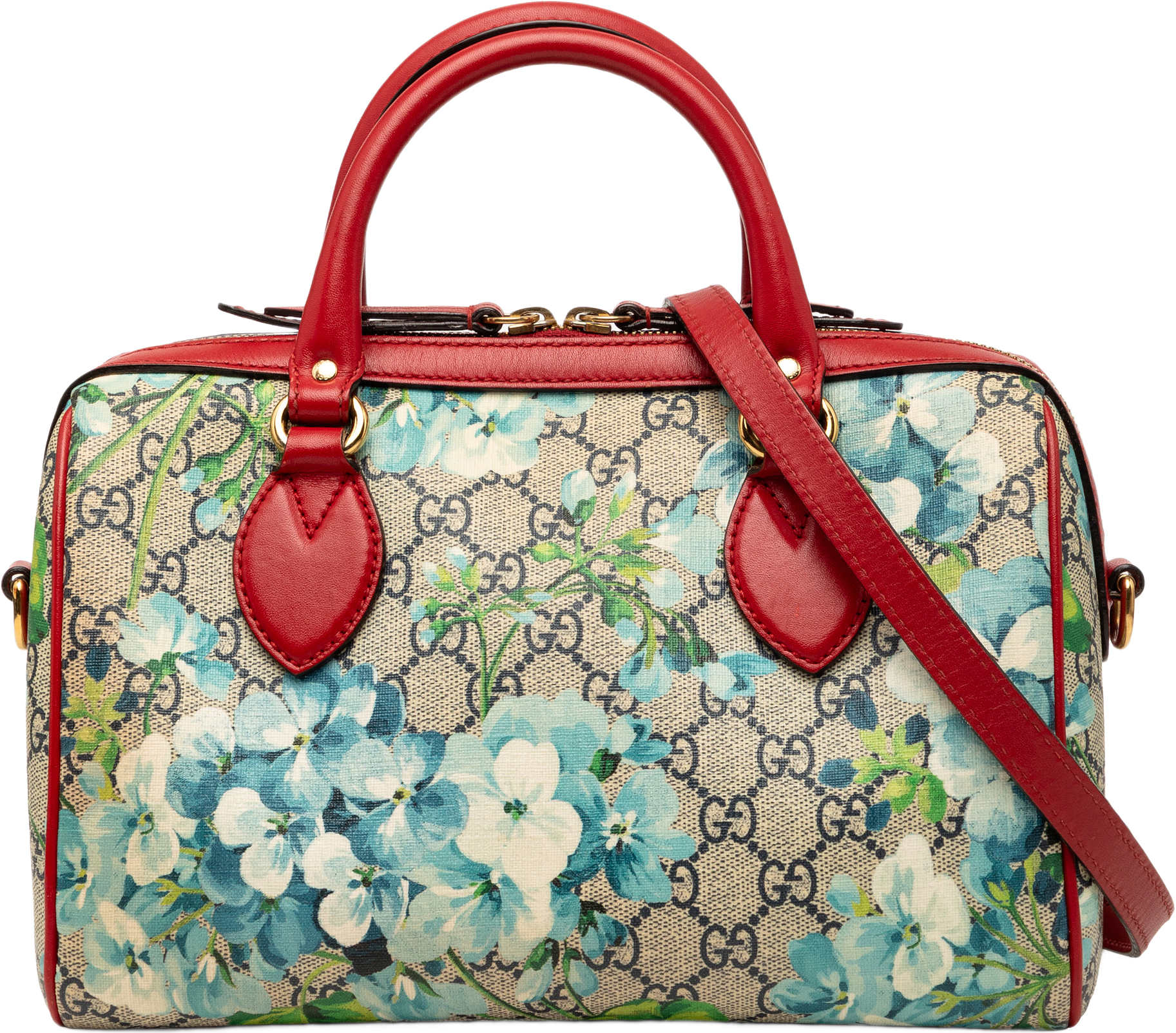 Gucci Small Gg Supreme Blooms Satchel, från Luxclusif, i färgen beige.