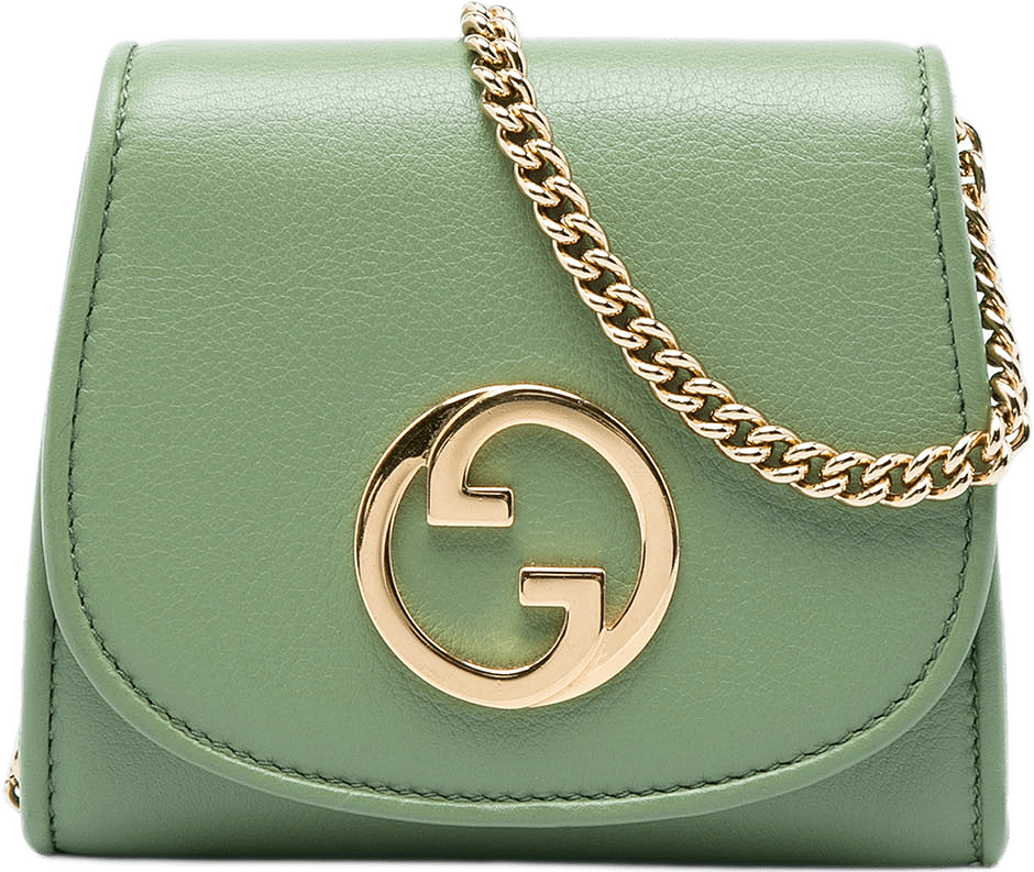 Gucci Medium Calfskin Blondie Wallet On Chain, från Luxclusif, i färgen grön.