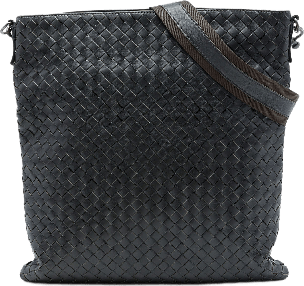 Bottega Veneta Nappa Intrecciato Vn Crossbody, från Luxclusif, i färgen grå.