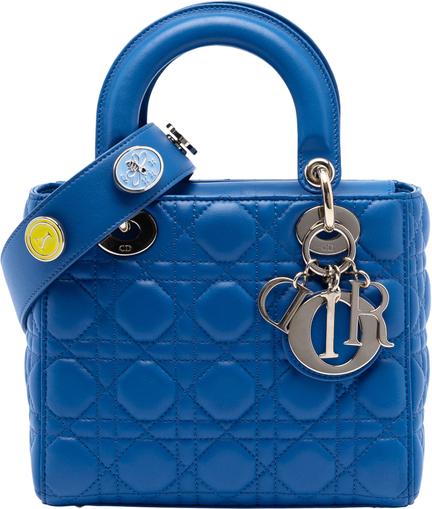 Dior Small Lambskin Cannage Myabcdior Lady Dior, från Luxclusif, i färgen blue.