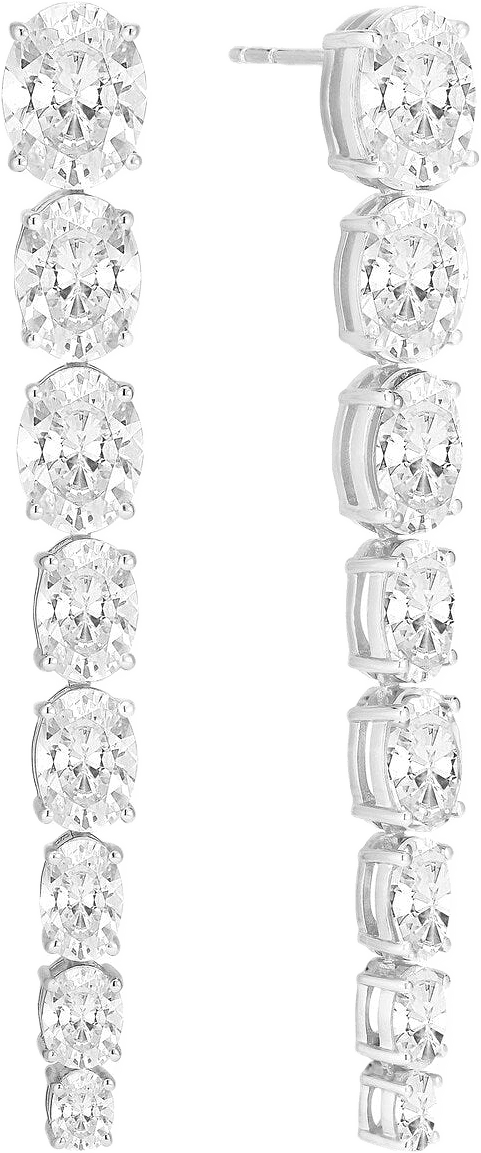 Örhänge Ellisse Lungo Otto, från Sif Jakobs Jewellery, i färgen white.