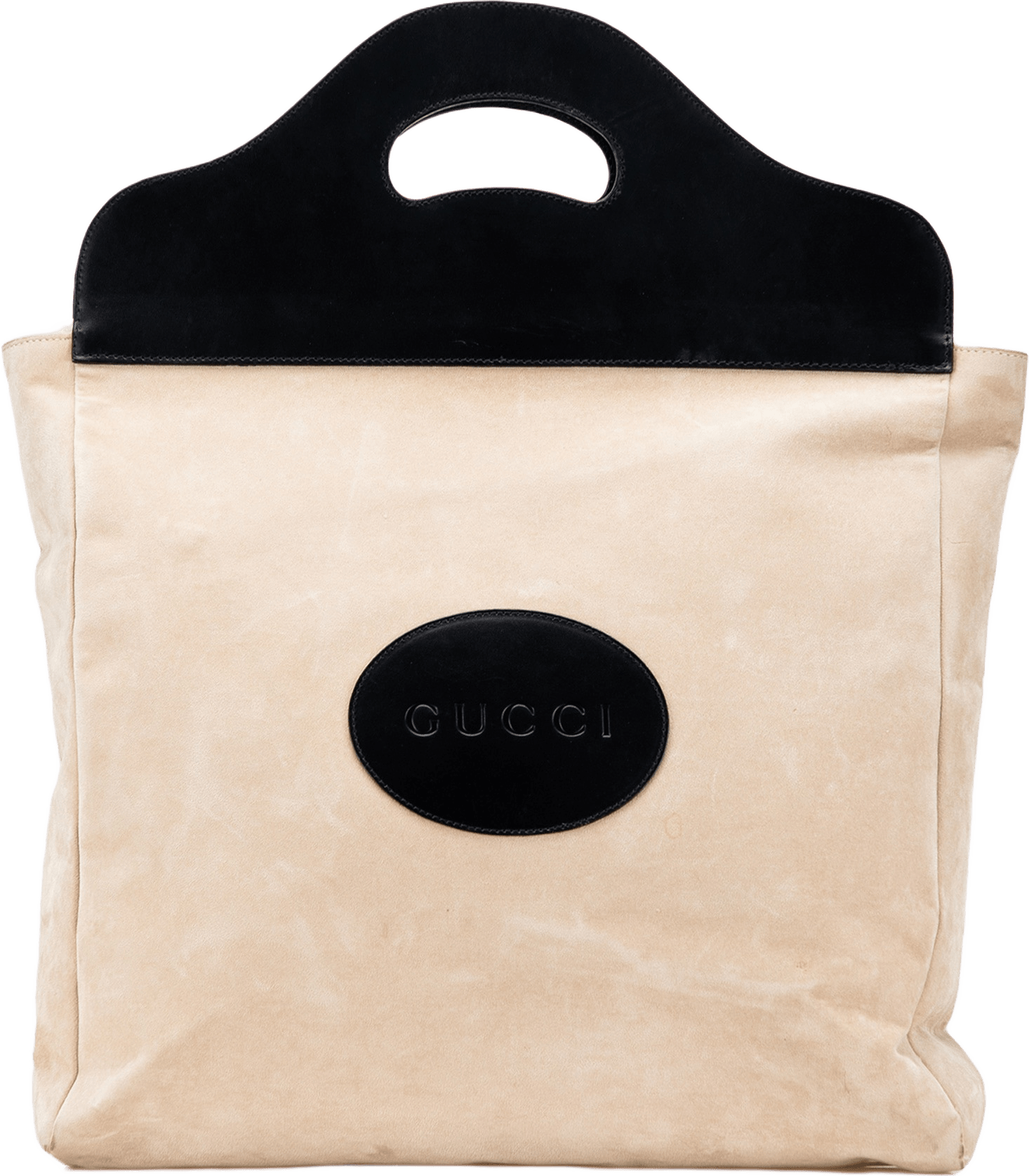 Gucci Suede Tote, från Luxclusif, i färgen light beige.
