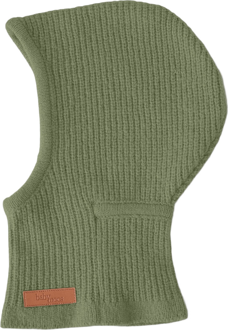 Balaclava, från BabyMocs, i färgen olive - new!.