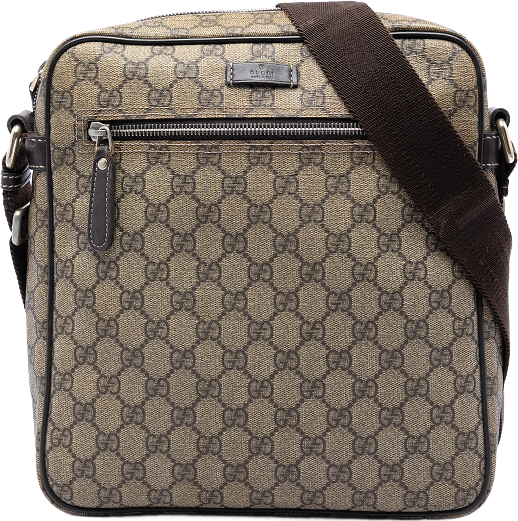 Gucci Gg Supreme Crossbody, från Luxclusif, i färgen beige.