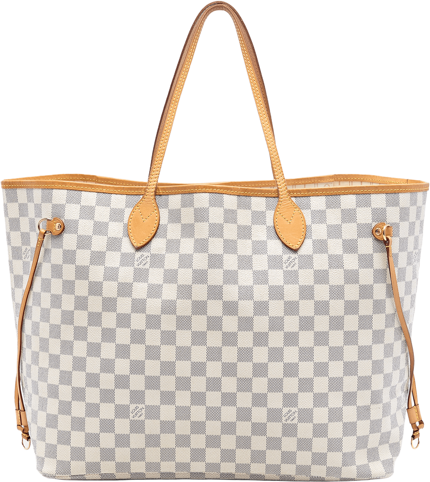 Louis Vuitton Damier Azur Neverfull Gm, från Luxclusif, i färgen white.