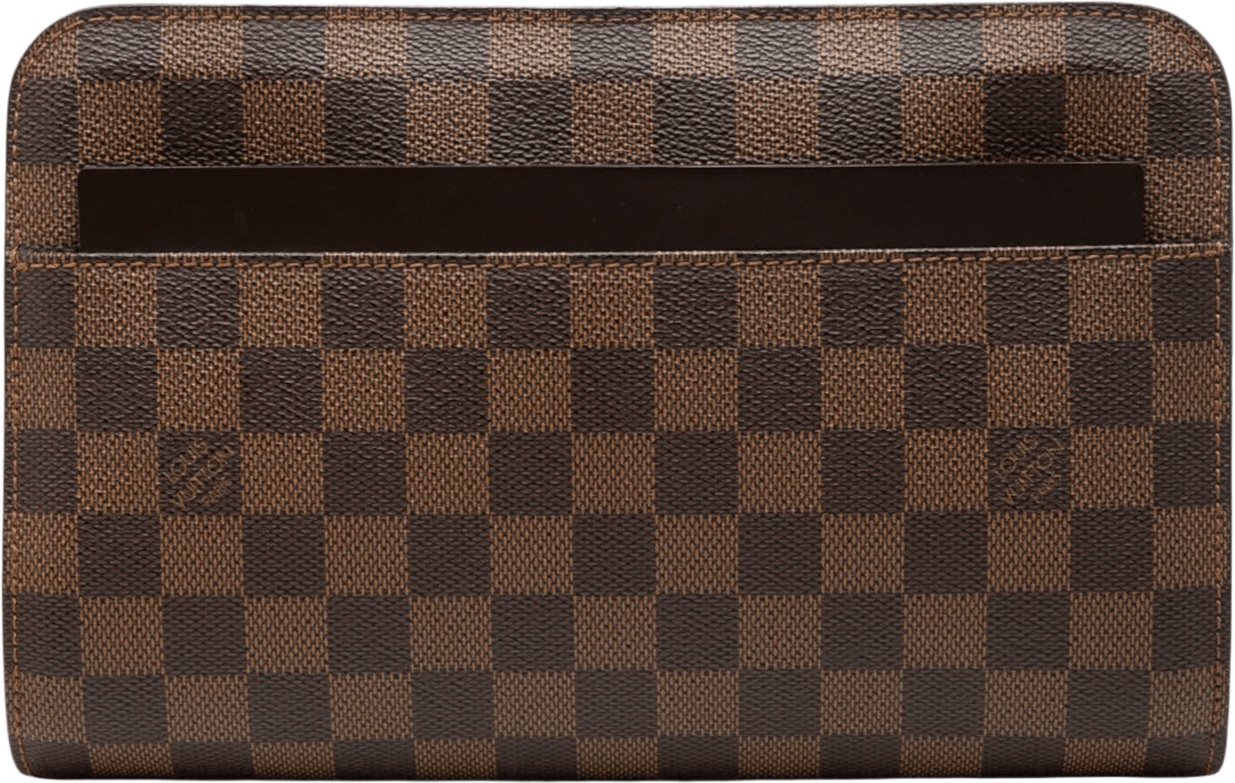 Louis Vuitton Damier Ebene Saint Louis Pochette, från Luxclusif, i färgen brown.