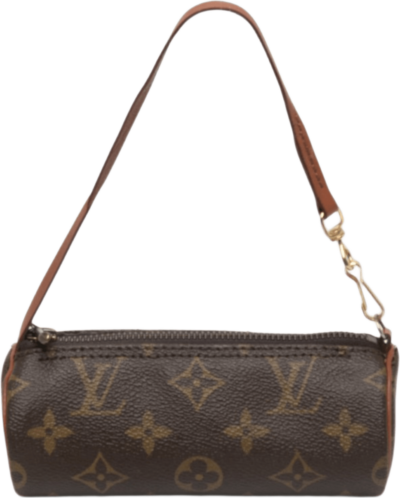 Louis Vuitton Monogram Papillon Pochette, från Luxclusif, i färgen brun.