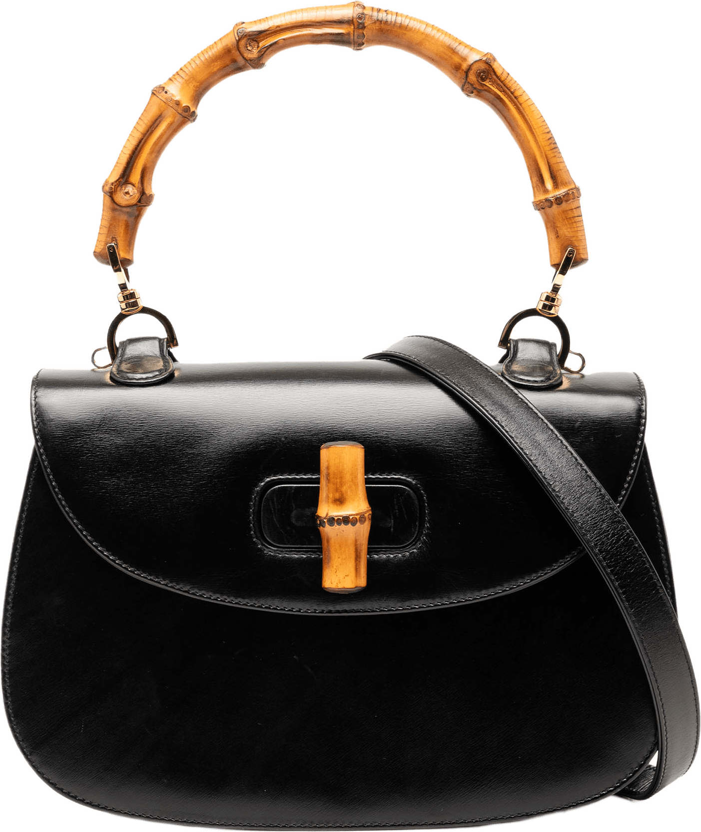 Gucci Calfskin Bamboo Night, från Luxclusif, i färgen black.