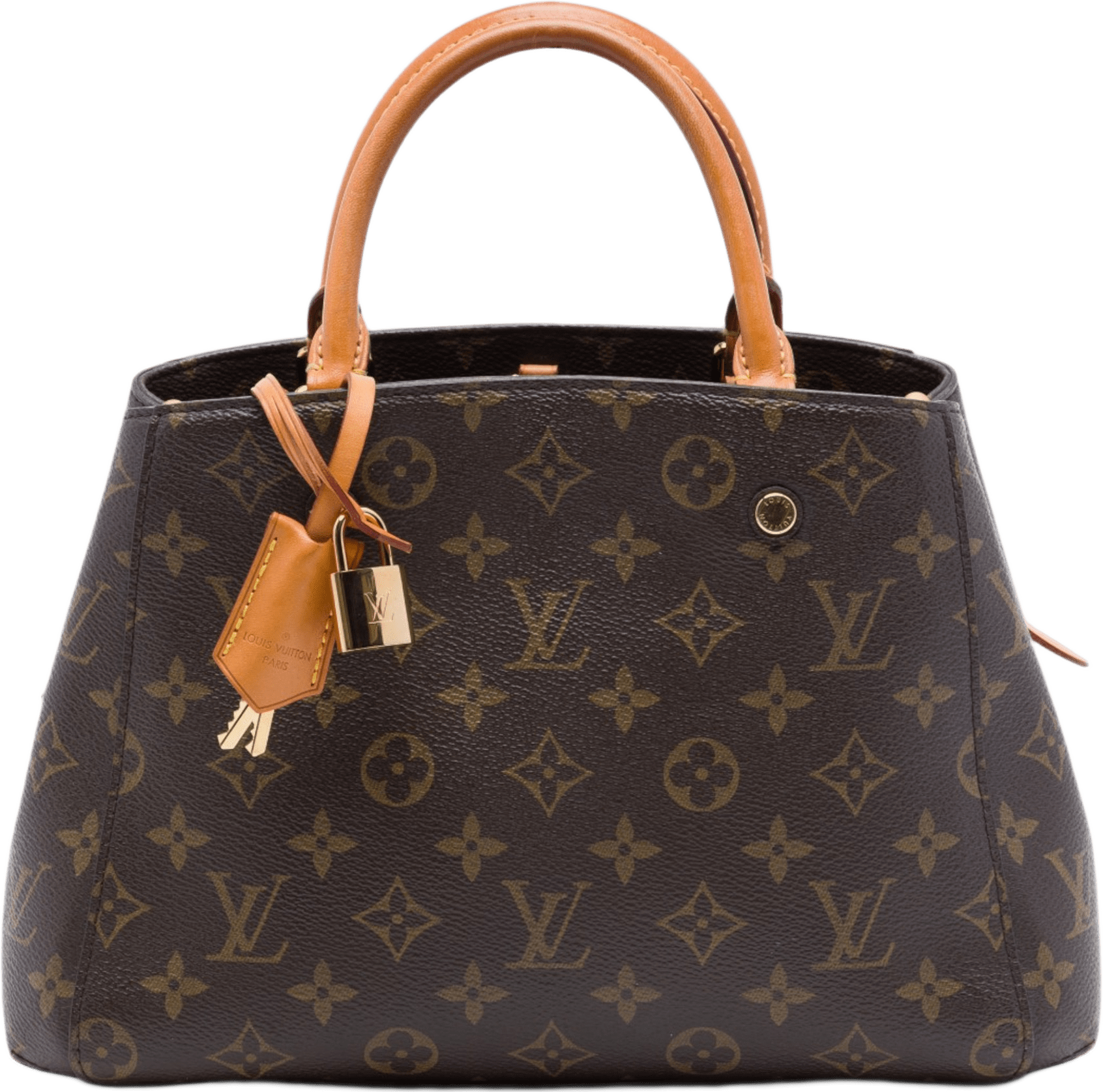 Louis Vuitton Monogram Montaigne Bb, från Luxclusif, i färgen brun.