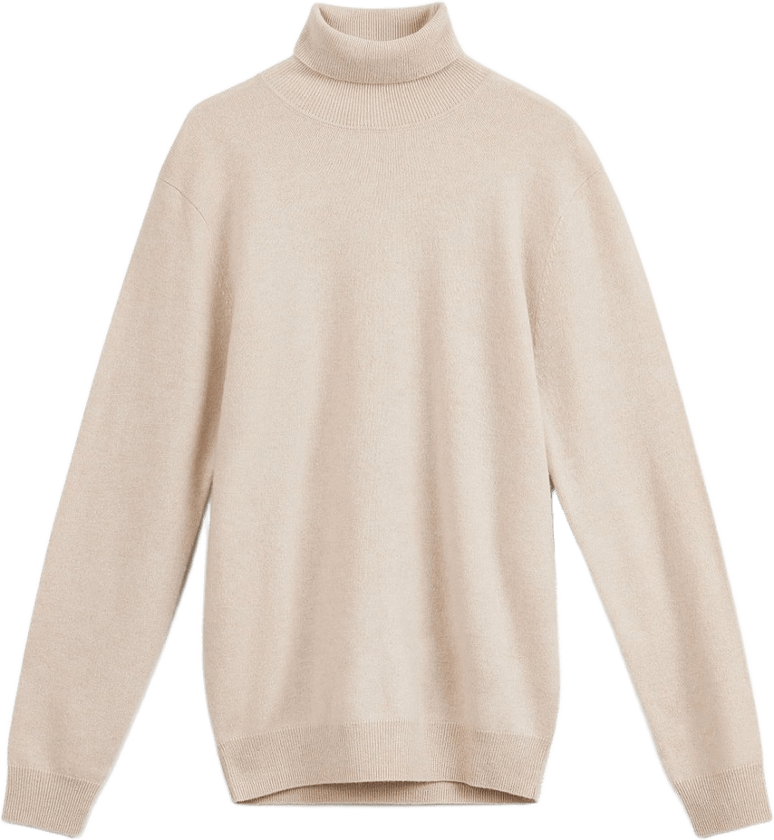 Cashmere Turtleneck Levi, från John Henric, i färgen cream.