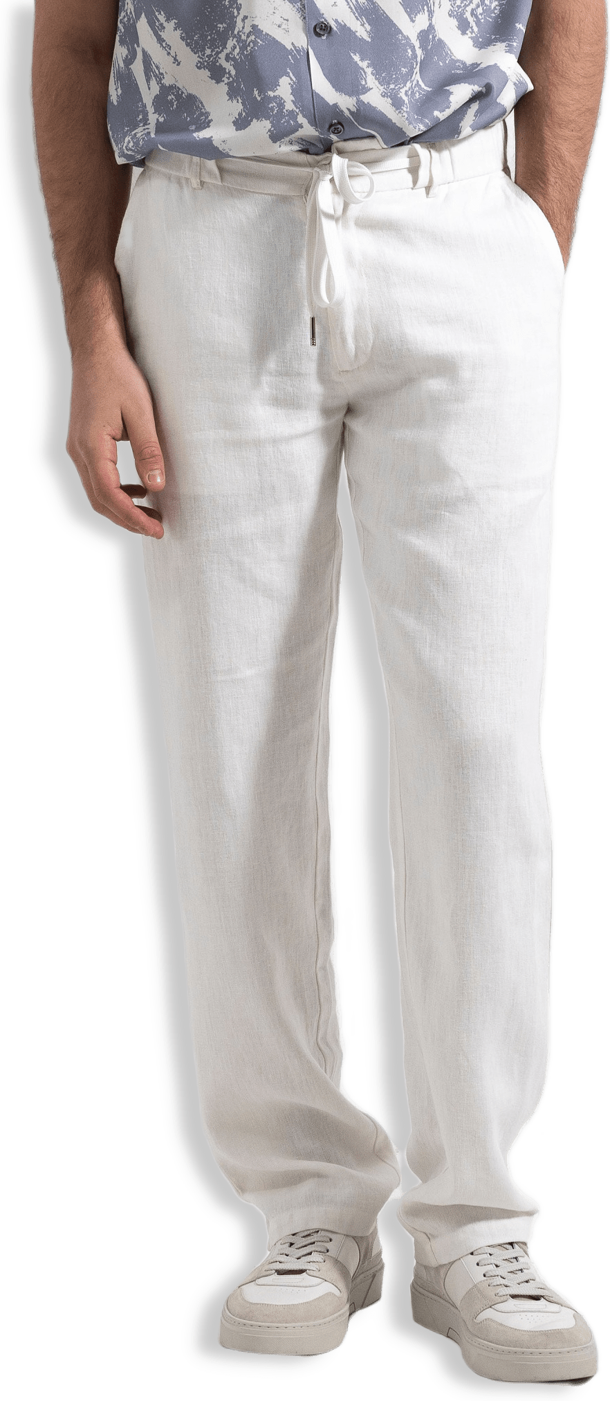 Linen Drawstring Trousers