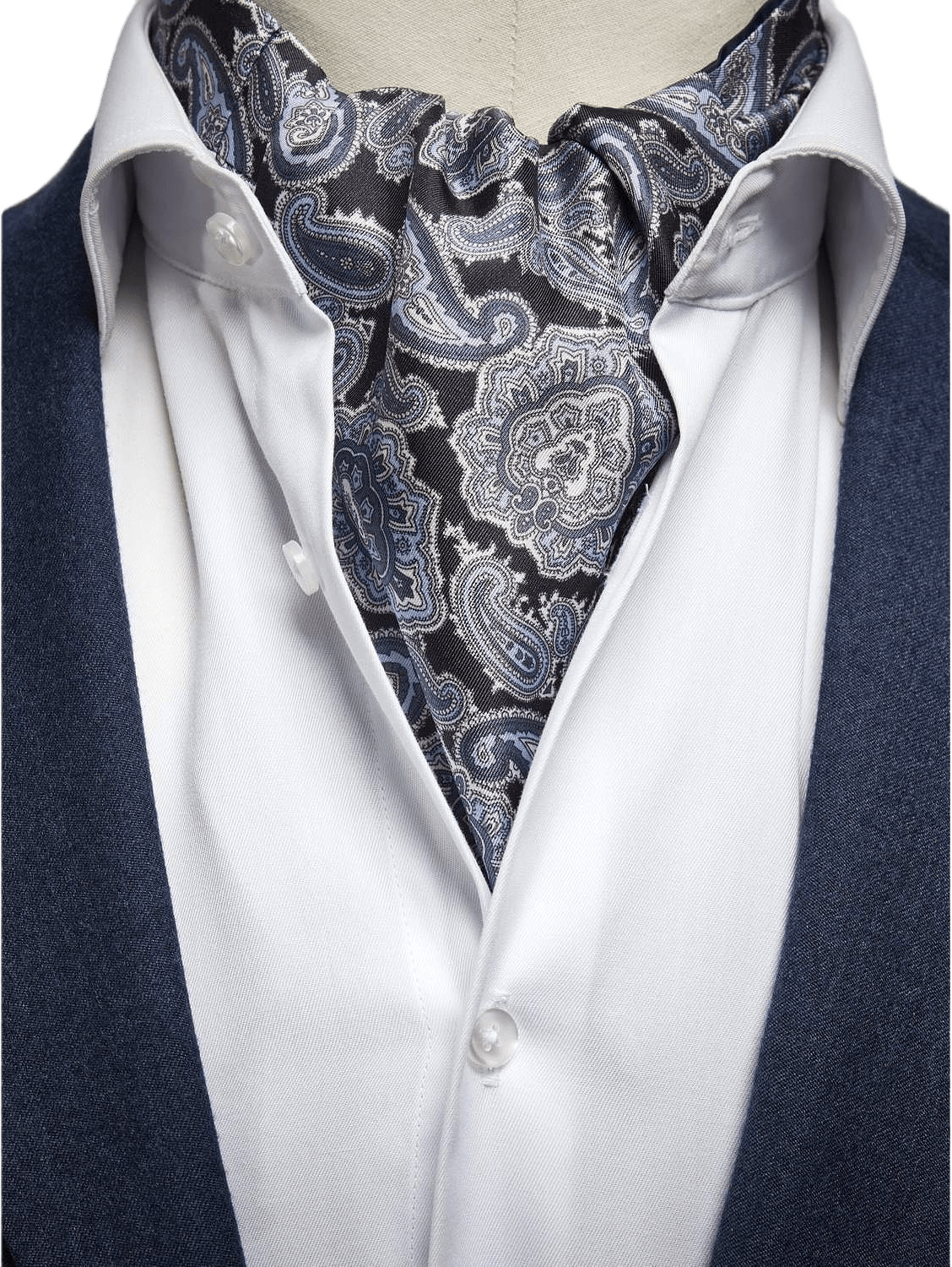 Silk Single Pointed Ascot Paisley