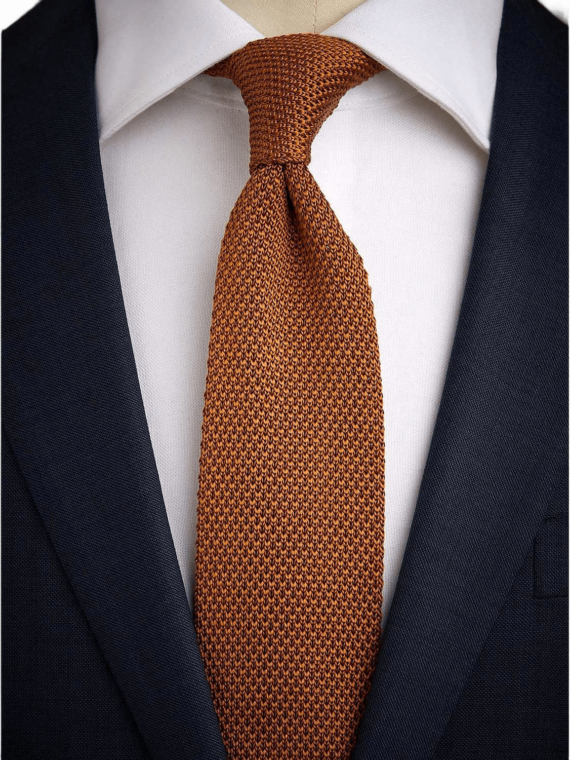 Silk Knitted Tie, från John Henric, i färgen orange.