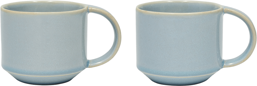 Yuka Cup - Pack Of 2, från OYOY Living, i färgen ice blue.