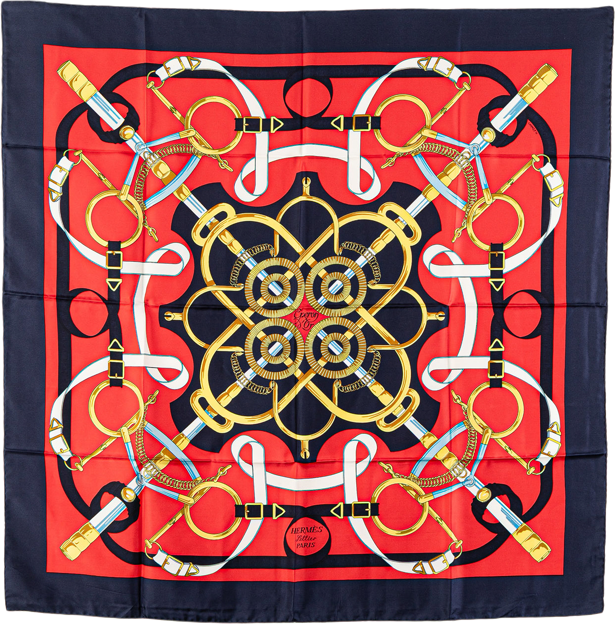 Hermès Eperon D'or Silk Scarf