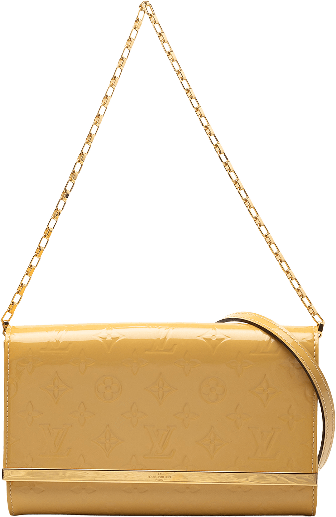 Louis Vuitton Monogram Vernis Ana, från Luxclusif, i färgen beige.