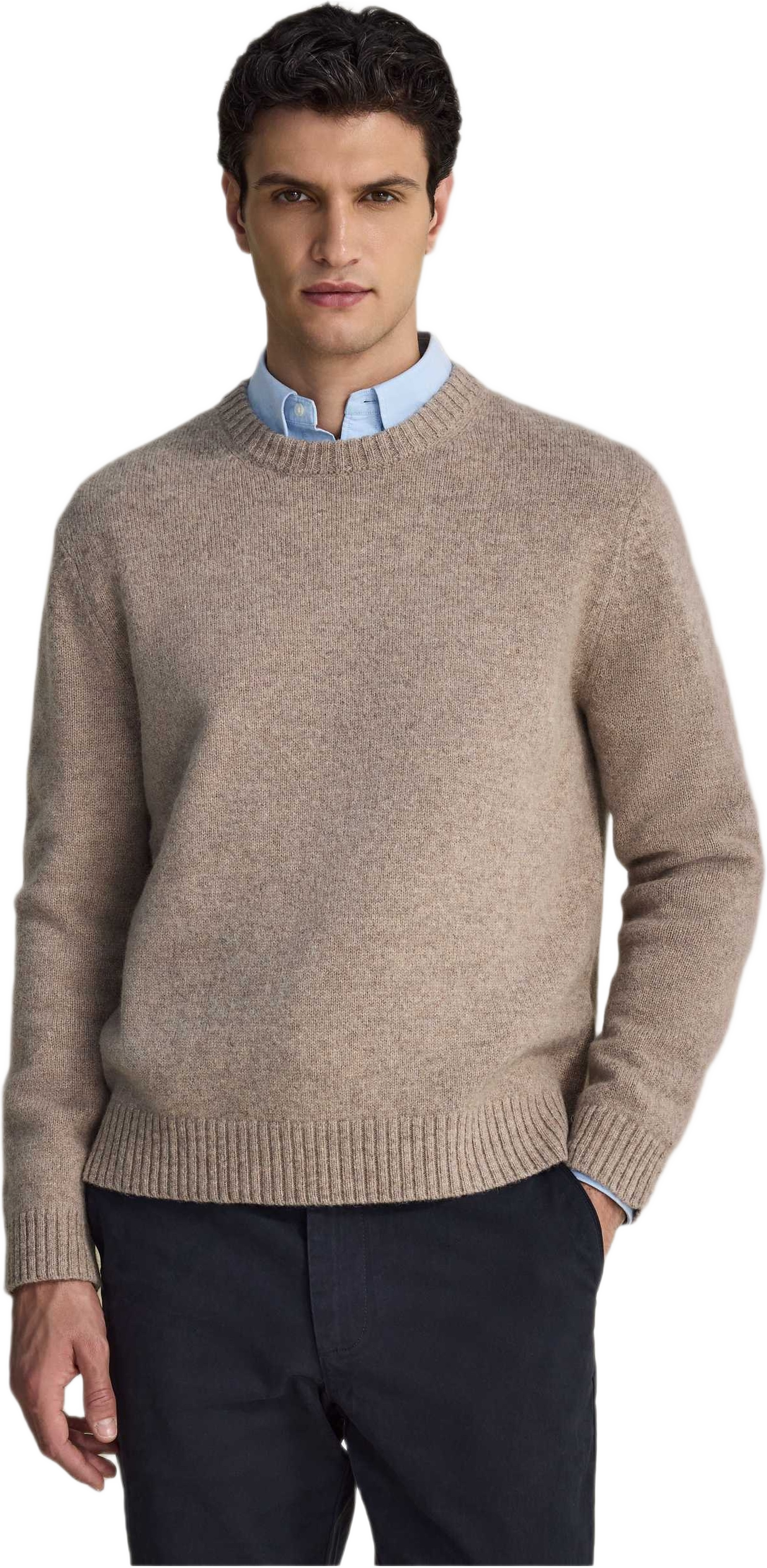Wool Crew Neck Sweater, från John Henric, i färgen beige.