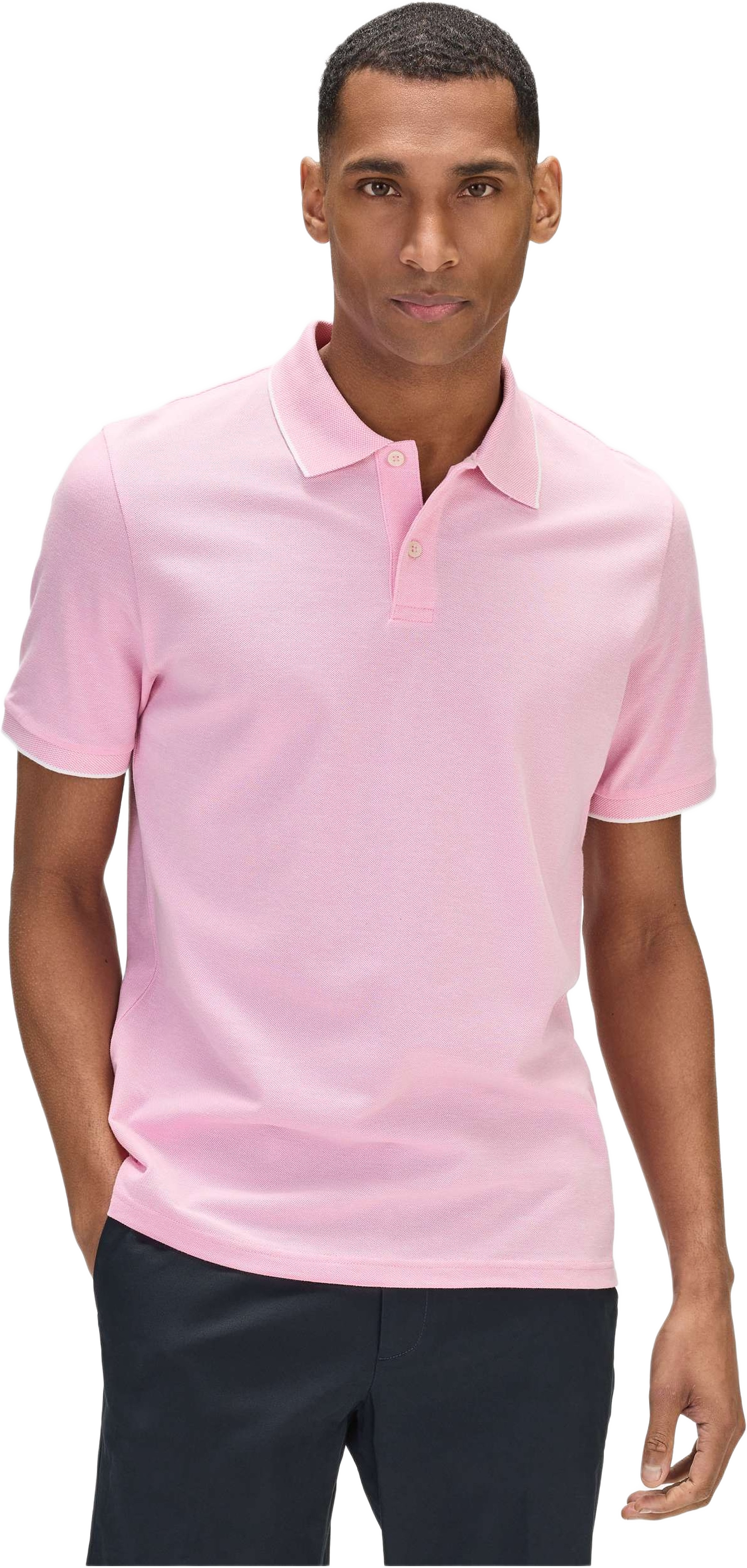 Cotton S/s Jersey Polo (ove), från John Henric, i färgen pink.