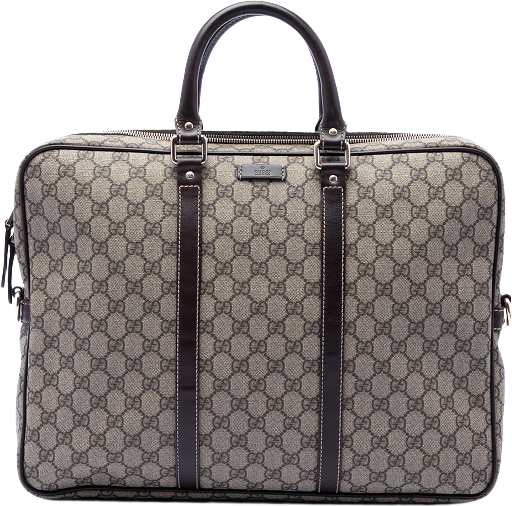 Gucci Gg Supreme Business Bag, från Luxclusif, i färgen beige.