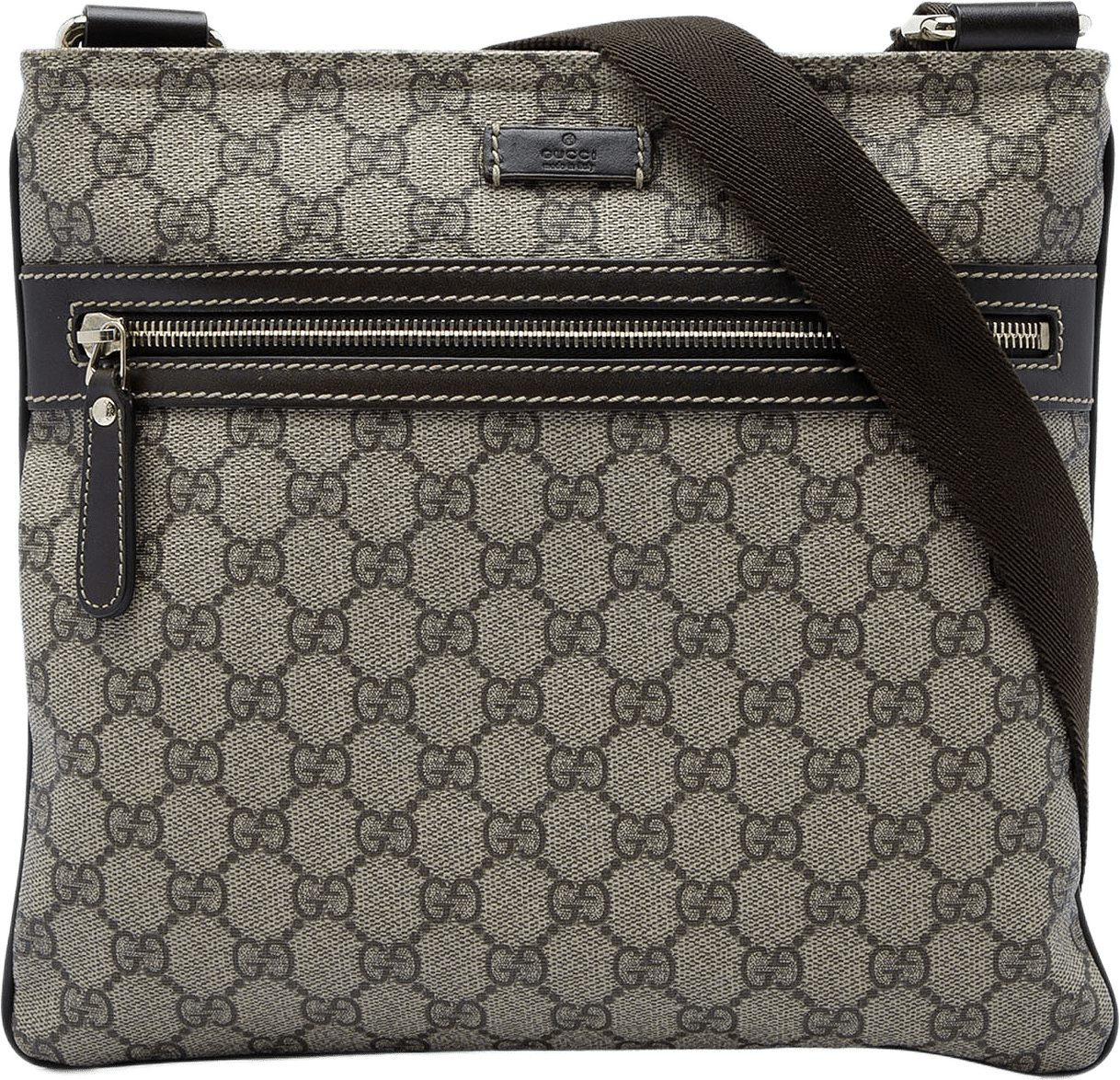 Gucci Gg Supreme Crossbody, från Luxclusif, i färgen beige.