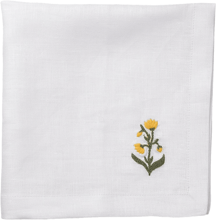 Bouquet Servett - 45x45 Cm, från Pick A Poppy, i färgen yellow.