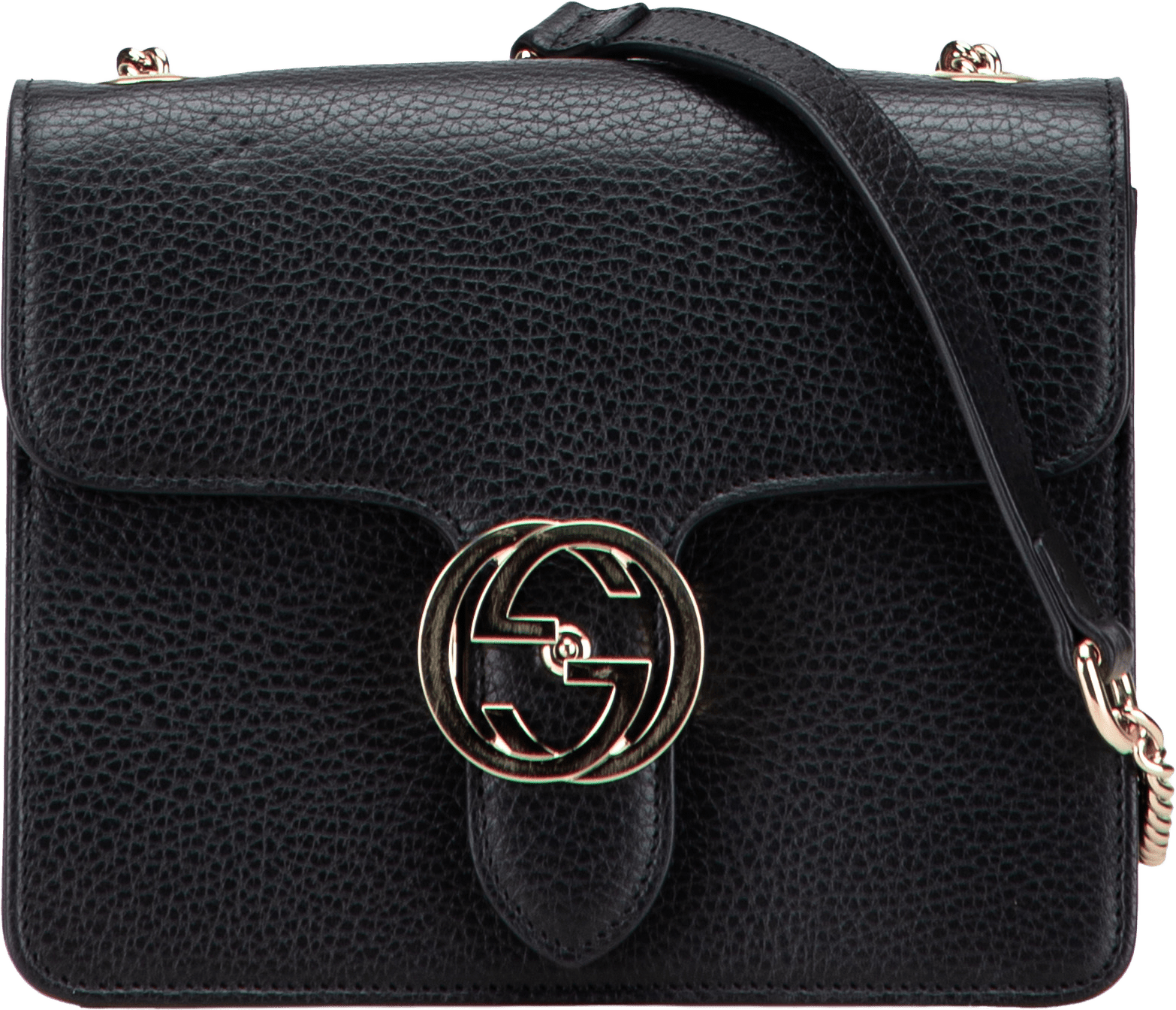 Gucci Small Dollar Calfskin Interlocking G Crossbody, från Luxclusif, i färgen black.