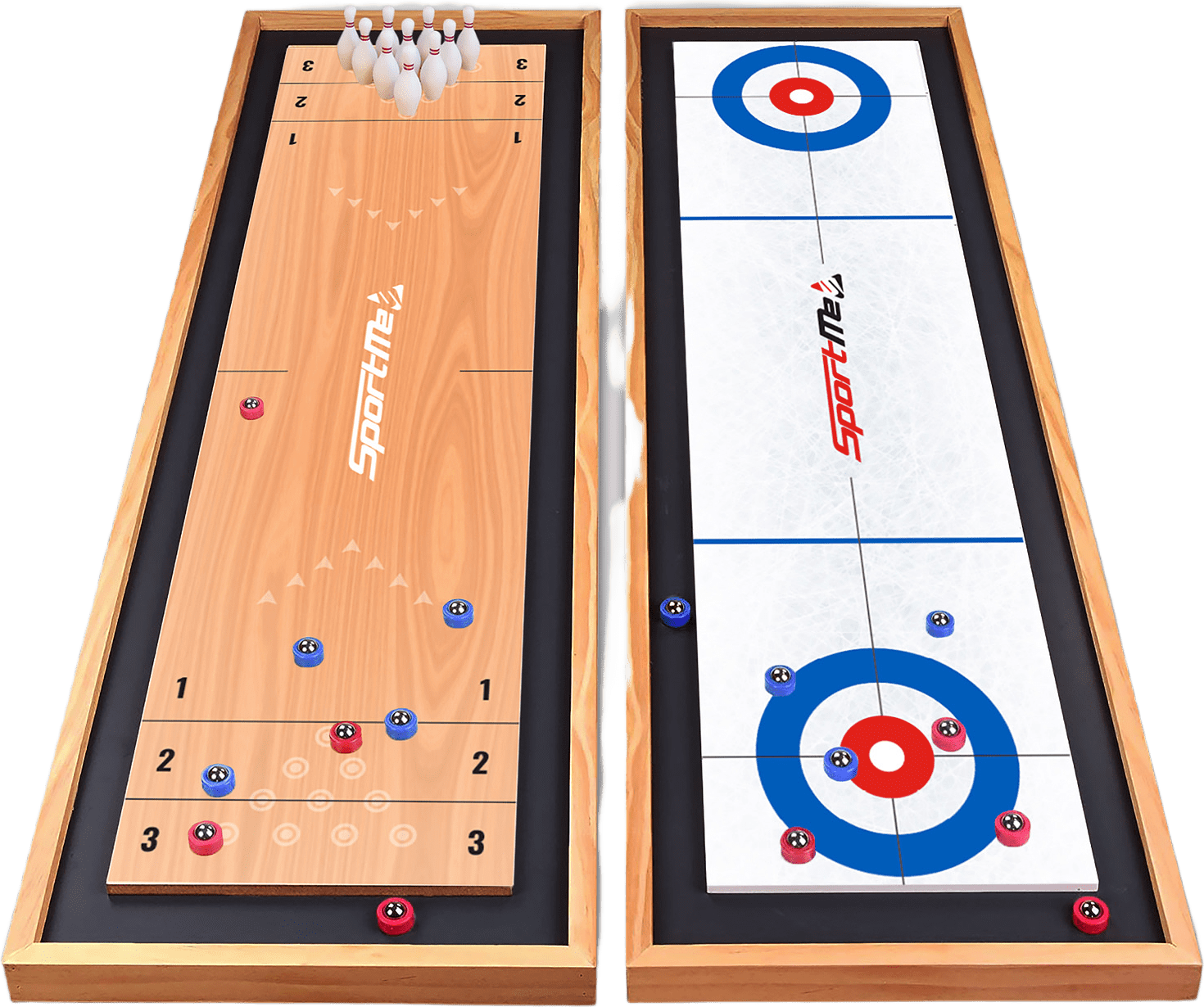 Shuffleboard 3 I 1, från Sportme, i färgen brun.