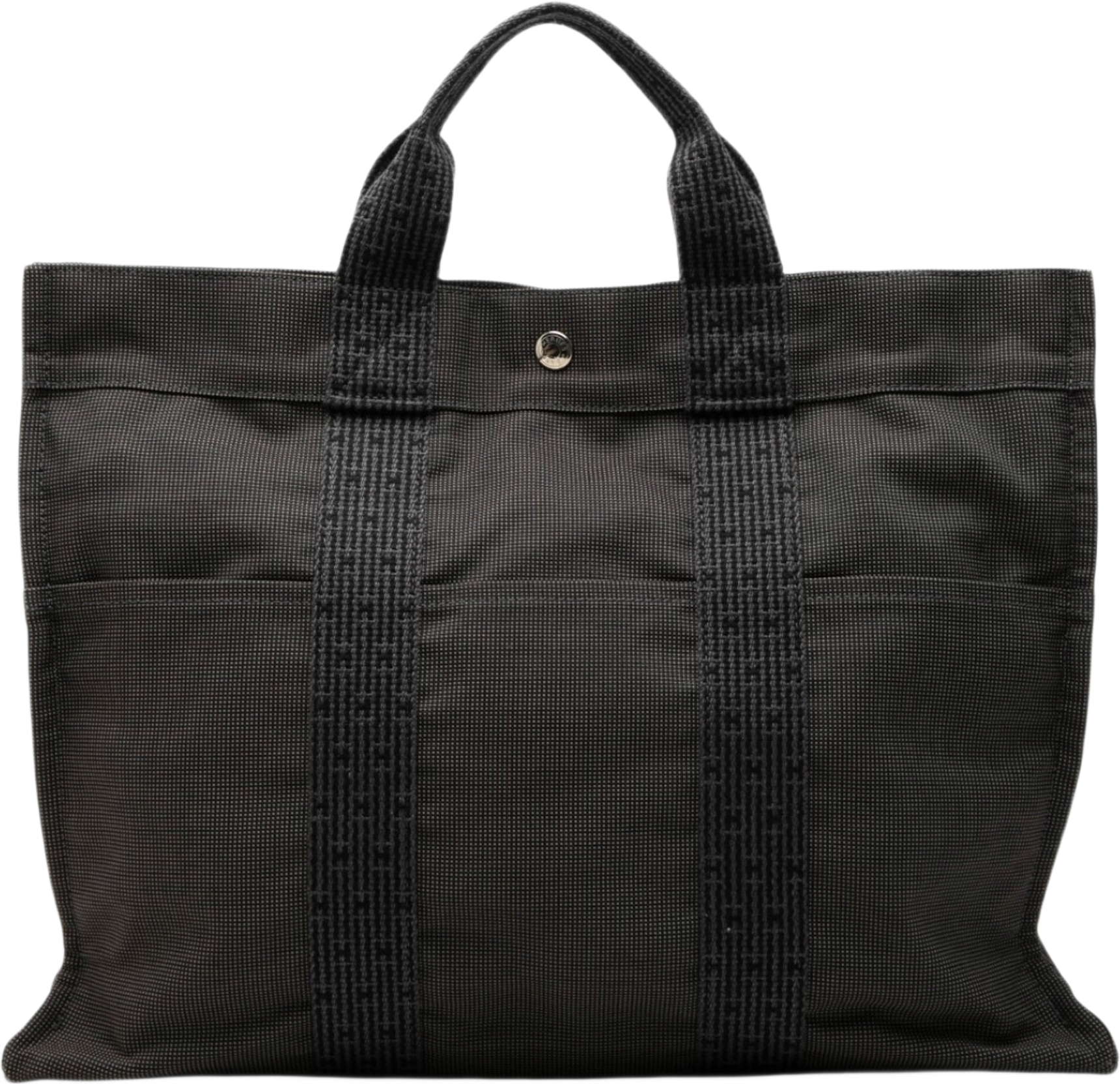 Hermès Canvas Herline Mm, från Luxclusif, i färgen grå.