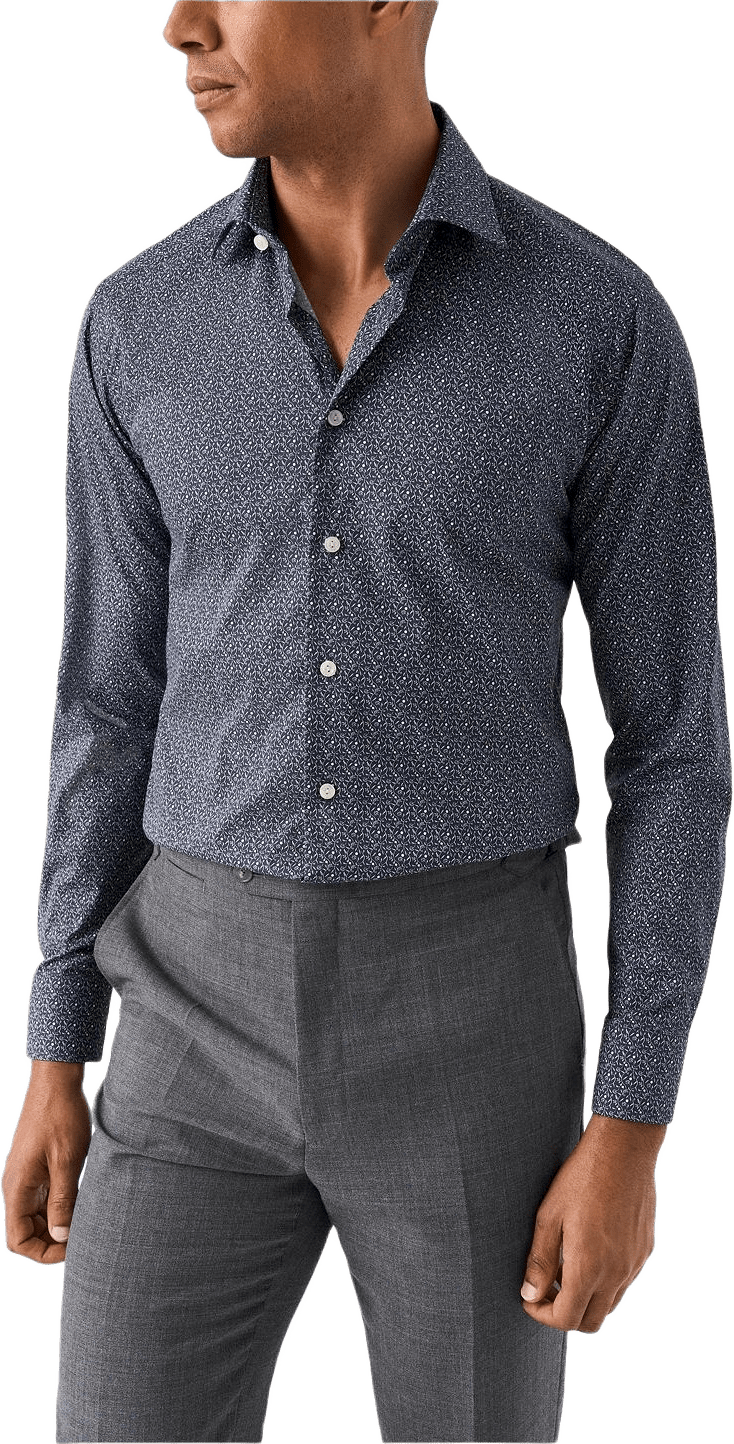 Blommig Skjorta I Signature Twill Slim Fit