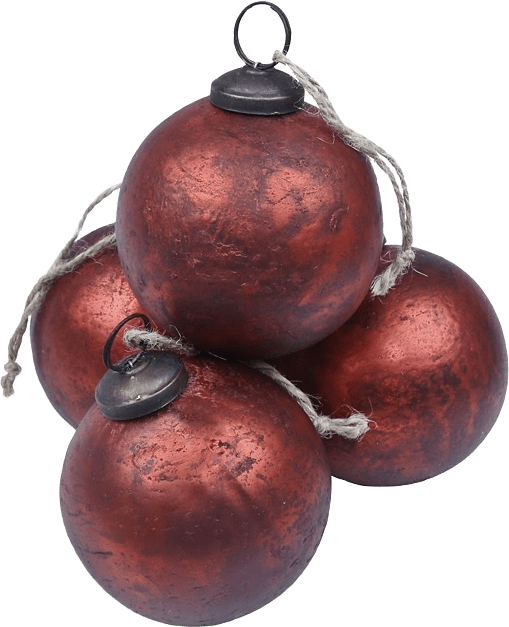 Julgranskulor Lux, från by Benson, i färgen röd.