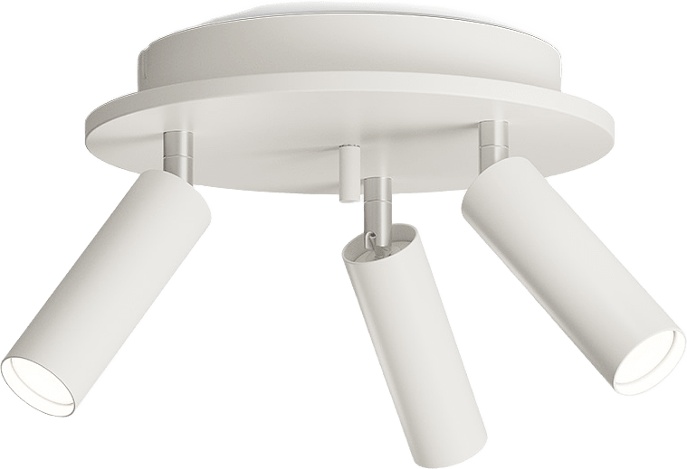 Spotlight Pipeline Rund 3, från Herstal, i färgen mattvit.