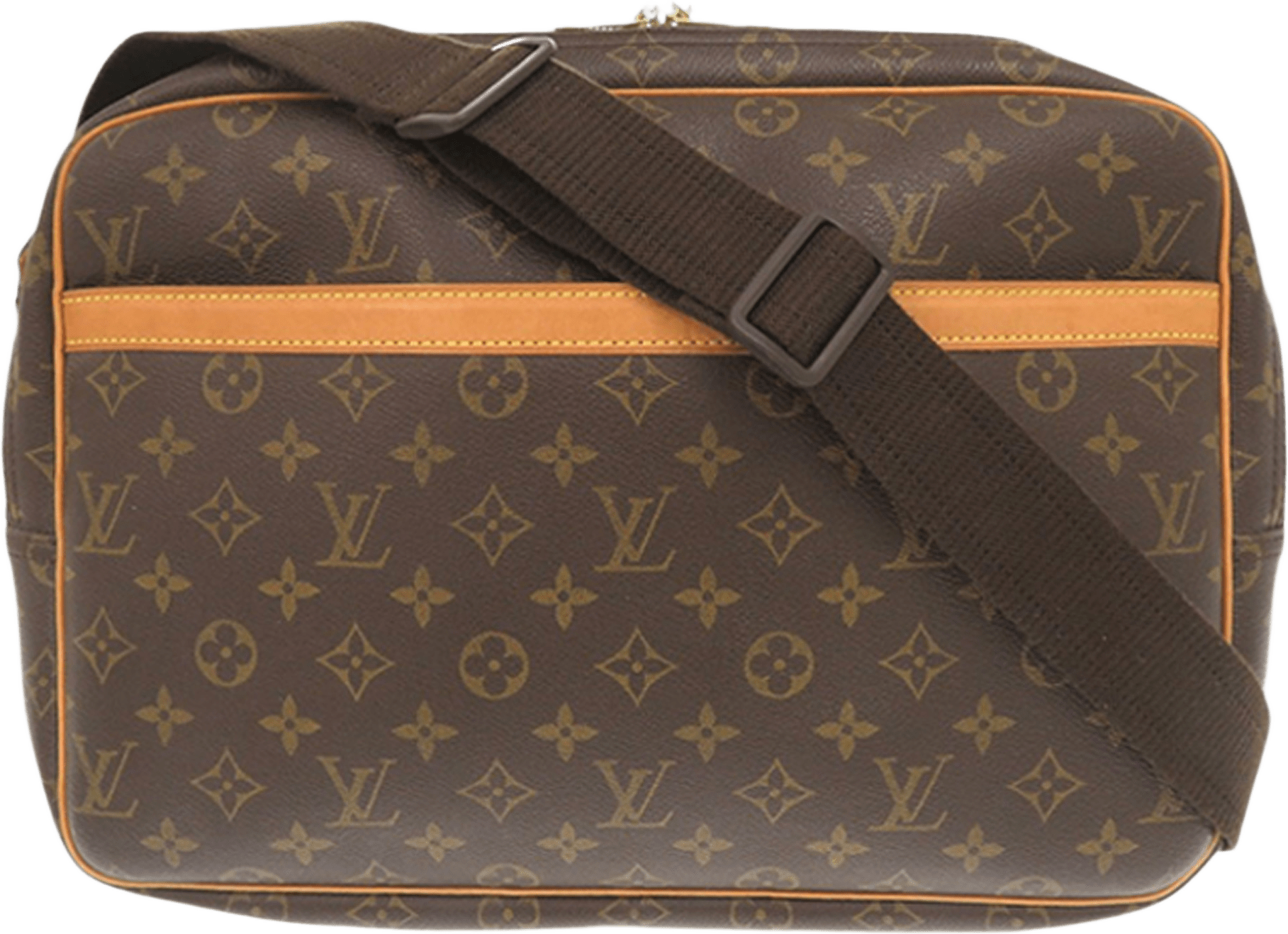 Louis Vuitton Monogram Reporter Gm, från Luxclusif, i färgen brown.