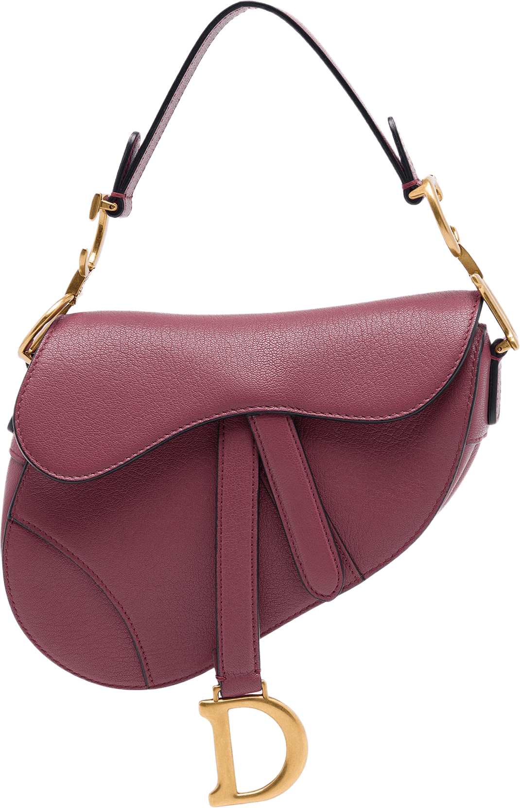 Dior Mini Goatskin Saddle Bag, från Luxclusif, i färgen rosa.