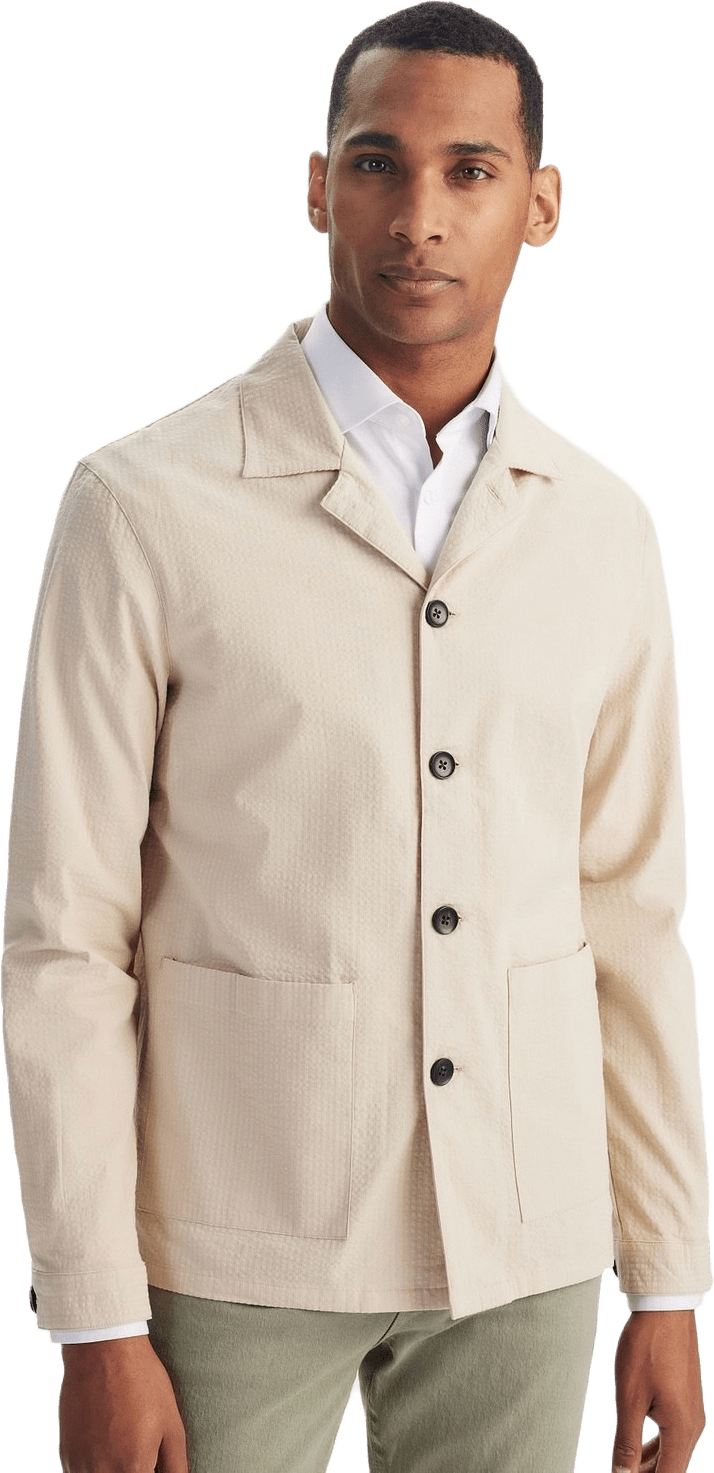 Seersucker Shirt Jacket