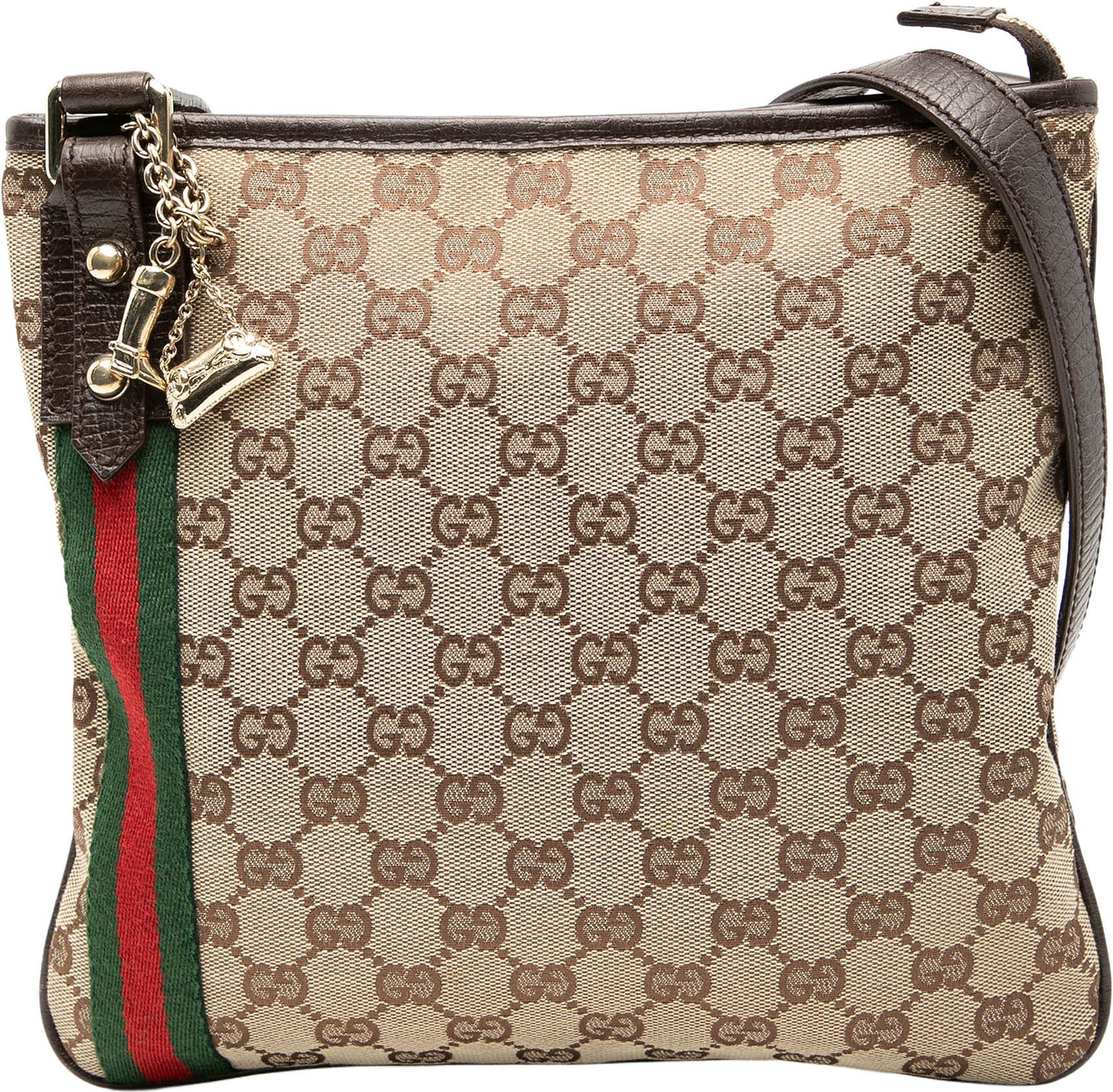 Gucci Gg Canvas Jolicoeur Crossbody, från Luxclusif, i färgen beige.