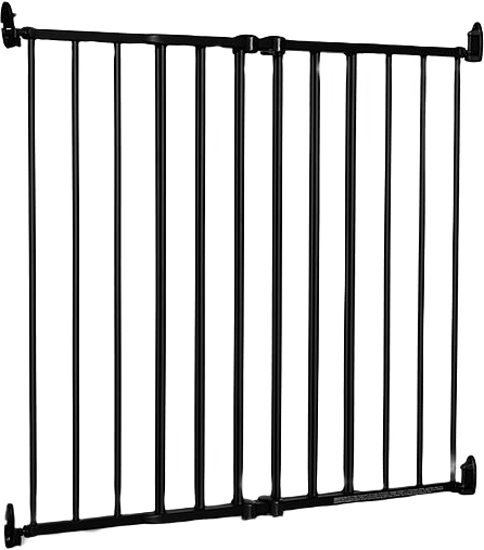 Skruvgrind Safetygate Elliot, från HomeSafety, i färgen kolfibersvart.