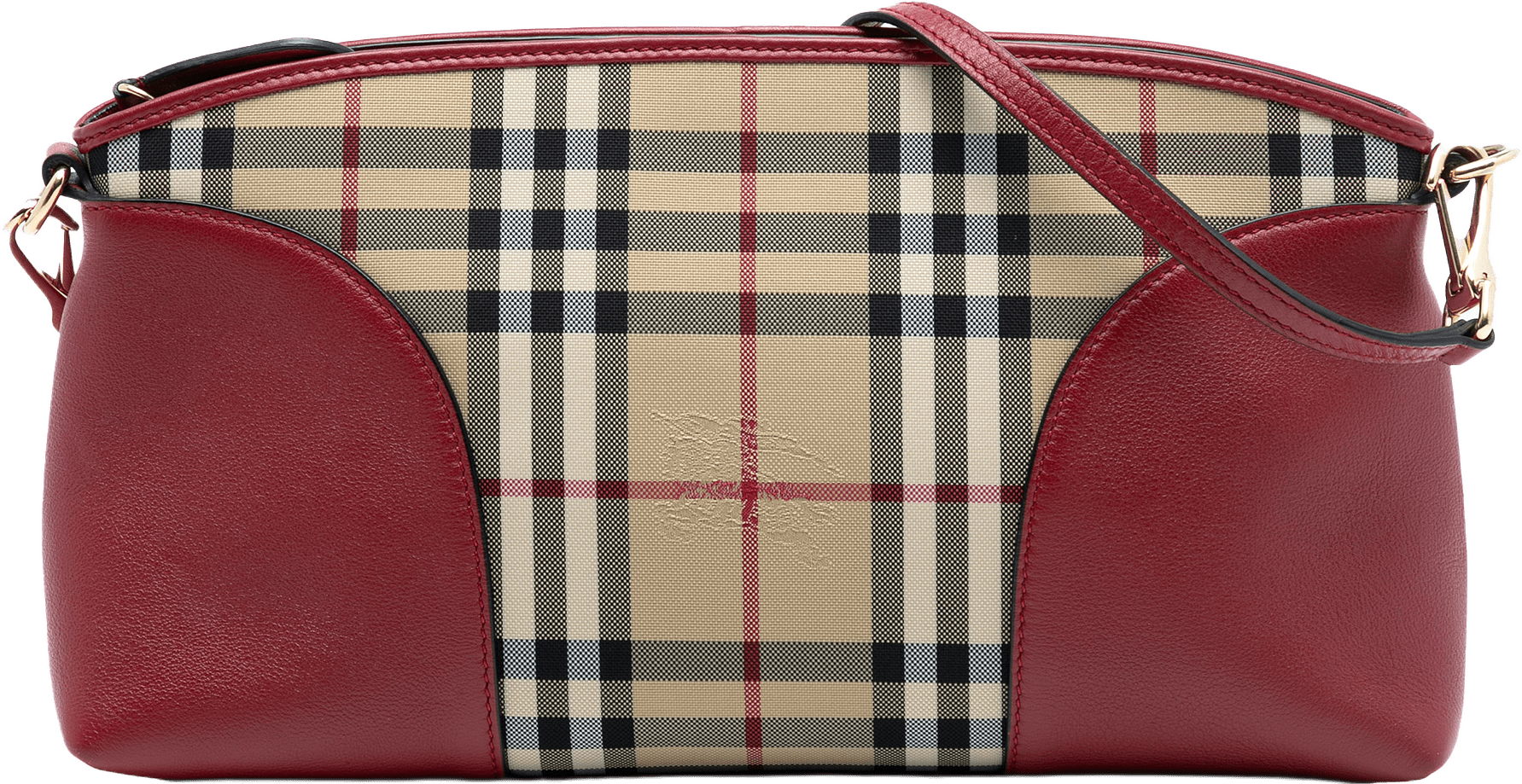 Burberry Haymarket Check Coated Canvas Chichester Crossbody, från Luxclusif, i färgen beige.