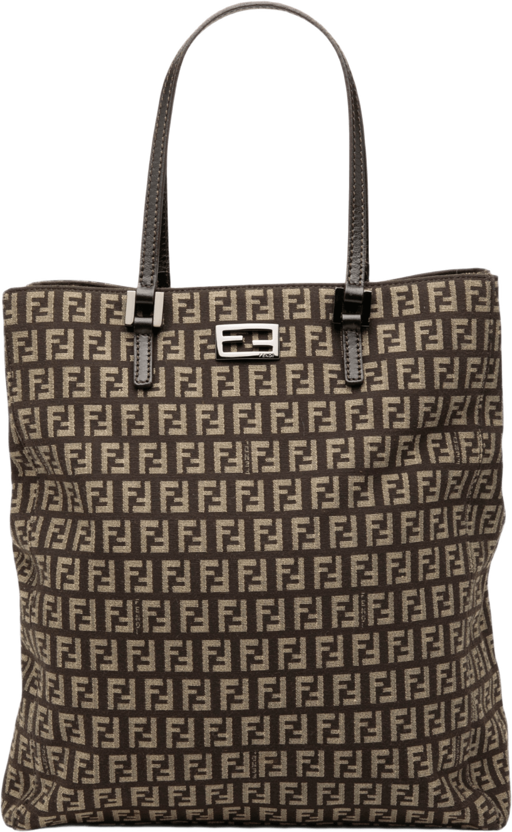 Fendi Zucchino Canvas Tote, från Luxclusif, i färgen brun.