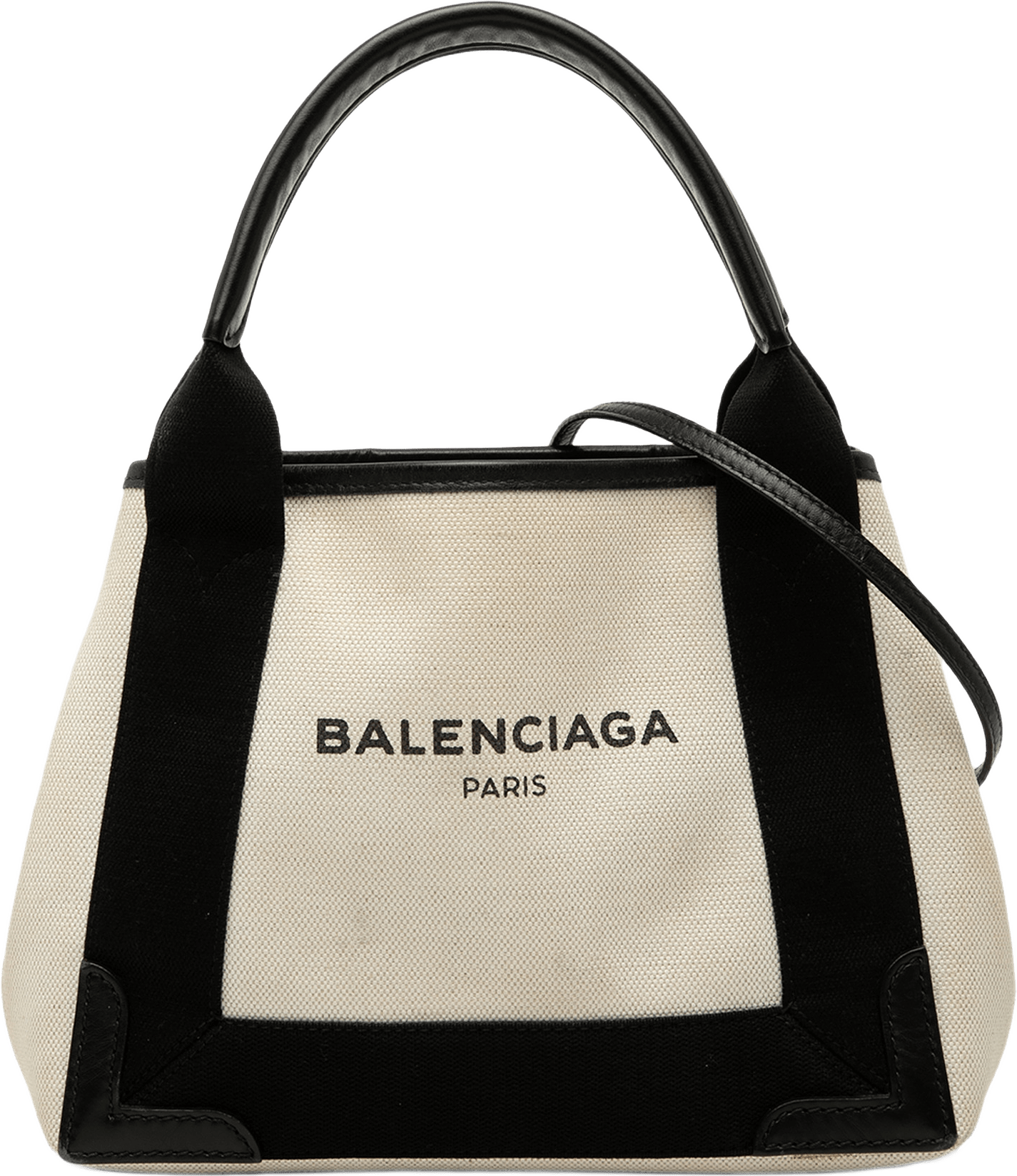 Balenciaga Canvas Navy Cabas Satchel Xs, från Luxclusif, i färgen brun.