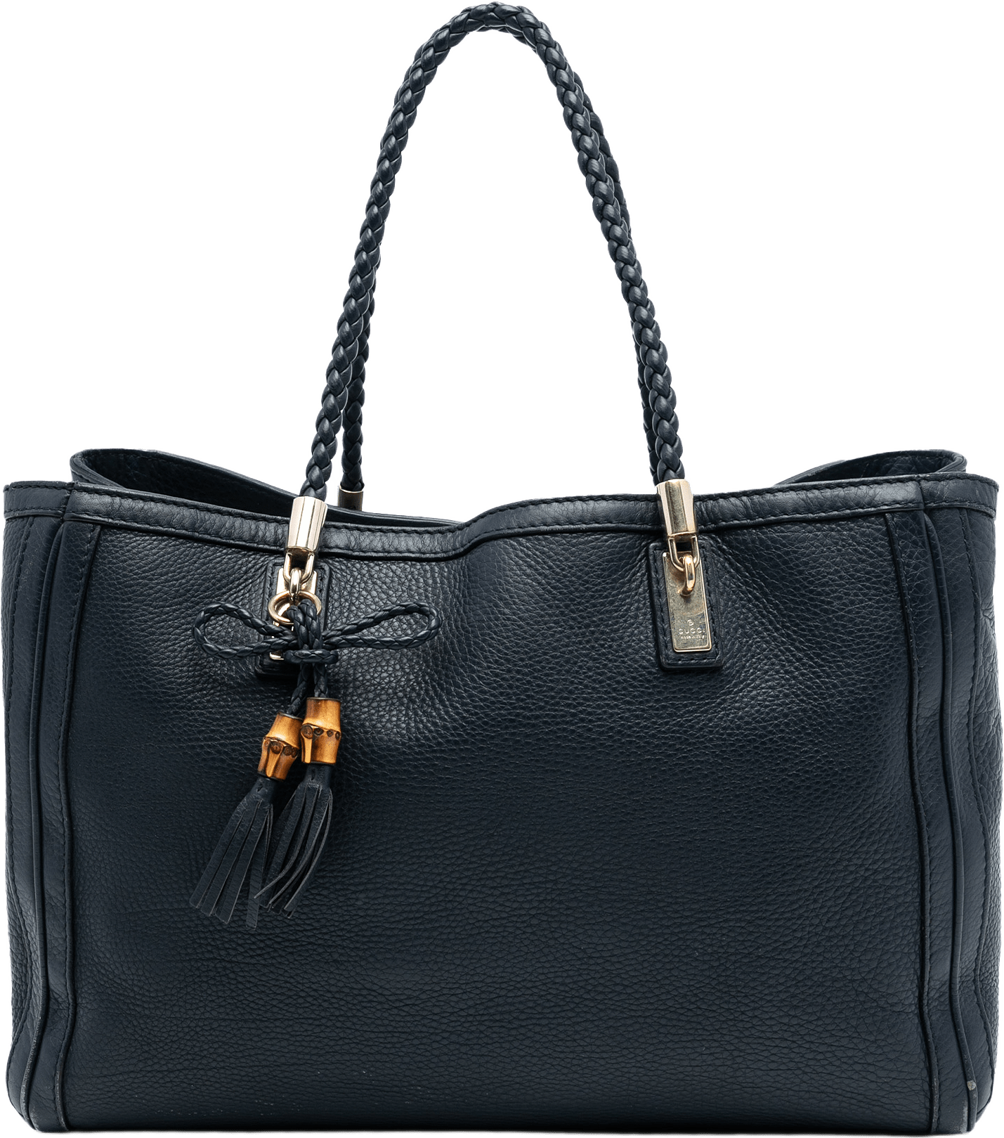 Gucci Medium Leather Bella Tote, från Luxclusif, i färgen navy.