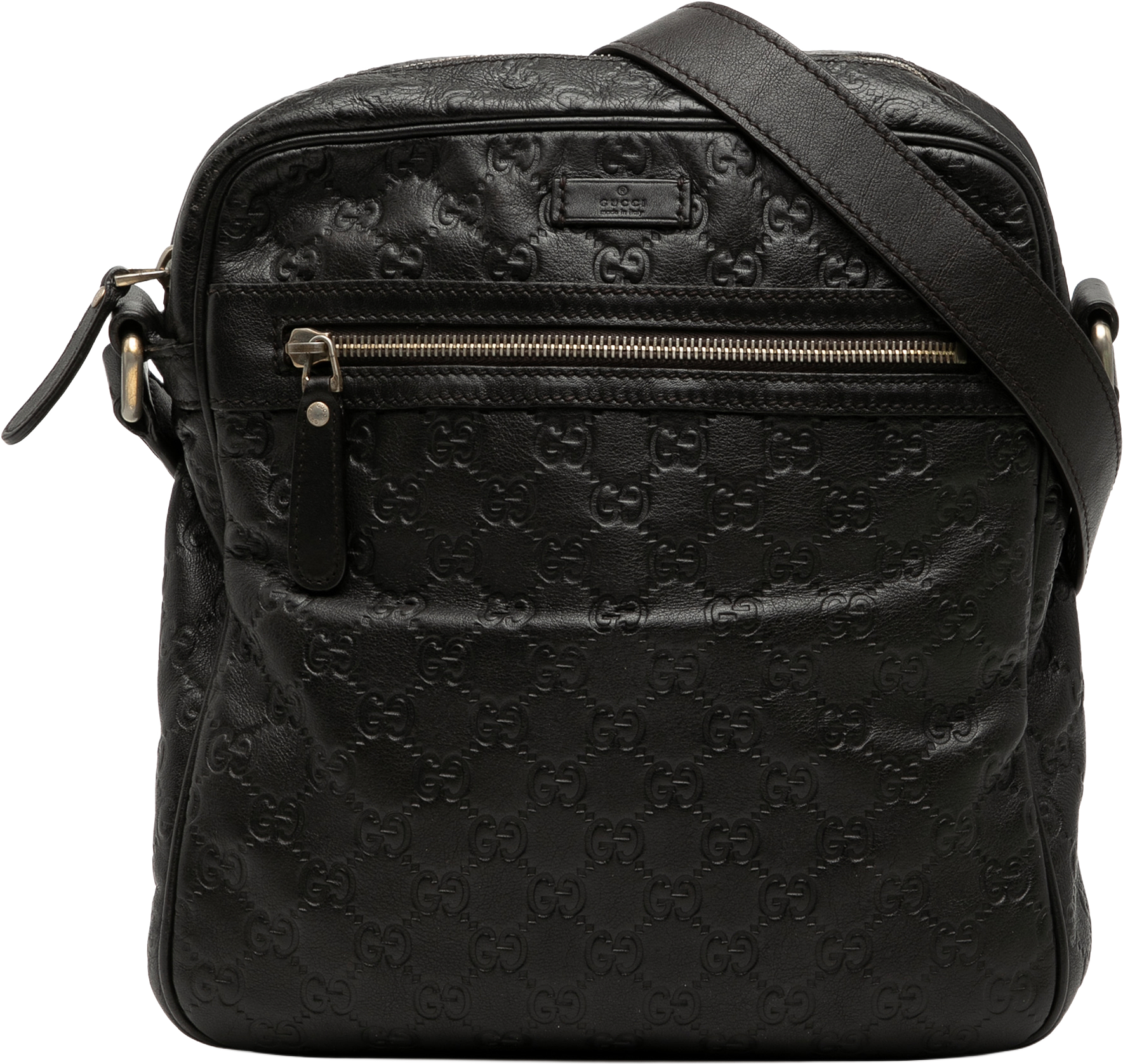 Gucci Guccissima Crossbody, från Luxclusif, i färgen black.