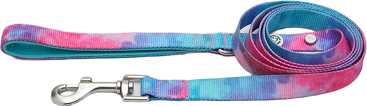 Tie Dye Hundkoppel, från Barkalot, i färgen tie dye multi.