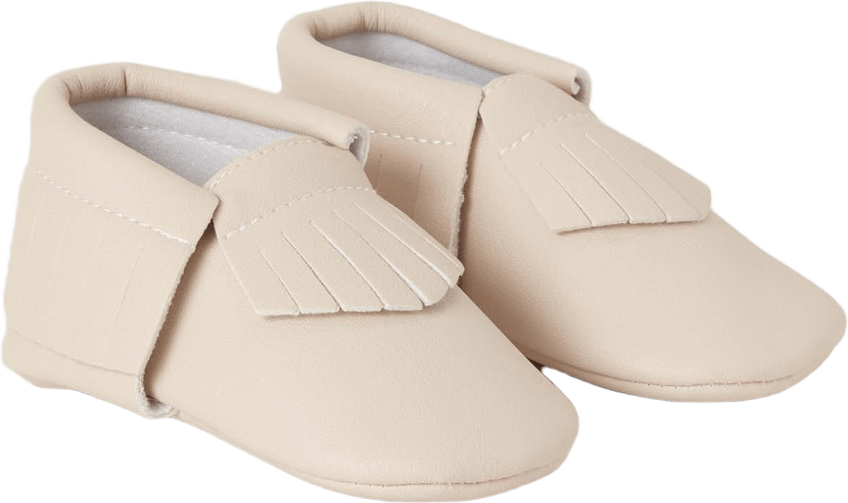 Neutral Mocs, från BabyMocs, i färgen beige.