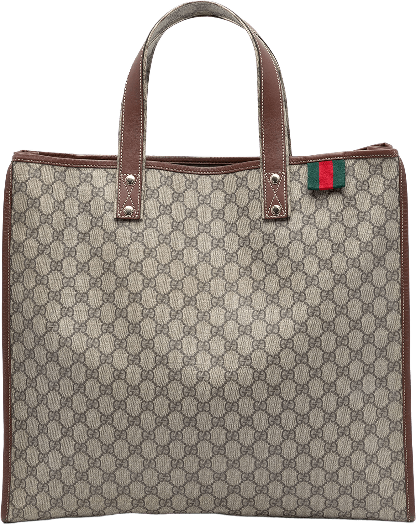 Gucci Large Gg Supreme Web Loop Tote, från Luxclusif, i färgen beige.