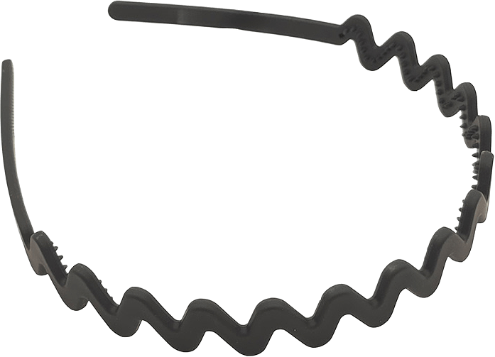 Diadem I Matt Finish I Sicksack Mönster, från Complement, i färgen black.