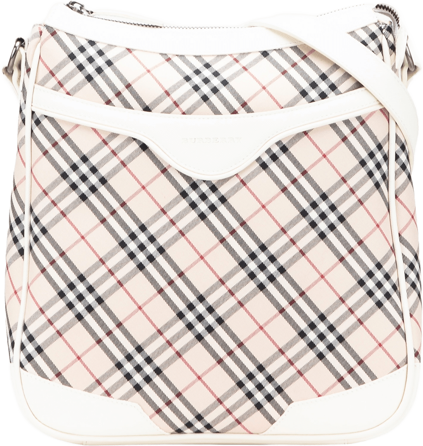 Burberry Nova Check Canvas Crossbody, från Luxclusif, i färgen beige.